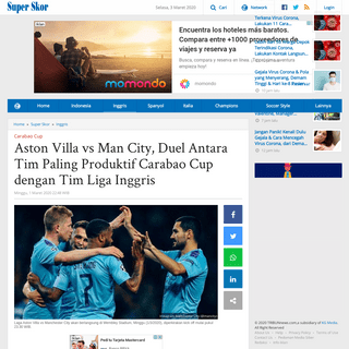 Aston Villa vs Man City, Duel Antara Tim Paling Produktif Carabao Cup dengan Tim Liga Inggris - Tribunnews.com