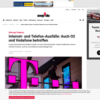 StÃ¶rung Telekom- Internet- und Telefon-AusfÃ¤lle- Auch O2 und Vodafone betroffen - SÃ¼dwest Presse Online
