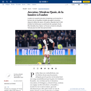Juventus- Miralem Pjanic, de la lumiÃ¨re Ã  lâ€™ombre - Le Soir Plus