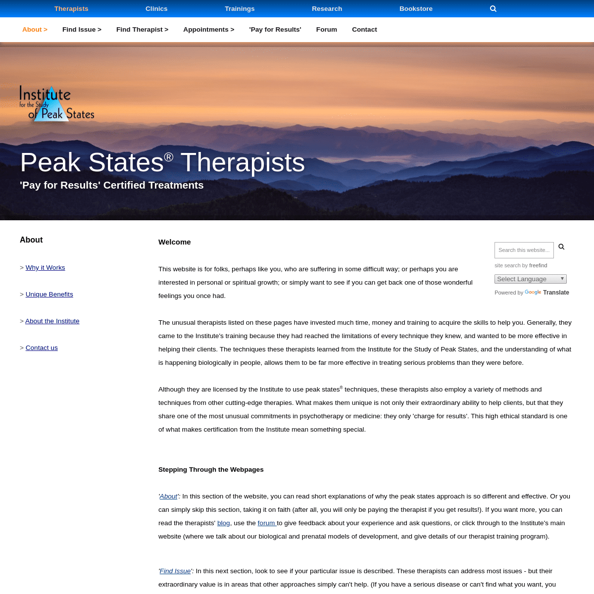 A complete backup of peakstatestherapy.com