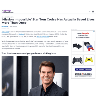 A complete backup of www.cheatsheet.com/entertainment/mission-impossible-star-tom-cruise-has-actually-saved-lives-more-than-once