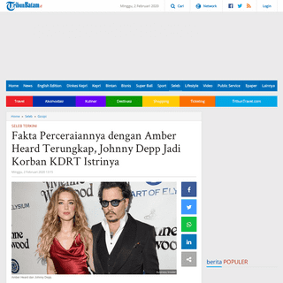 Fakta Perceraiannya dengan Amber Heard Terungkap, Johnny Depp Jadi Korban KDRT Istrinya - Tribun Batam