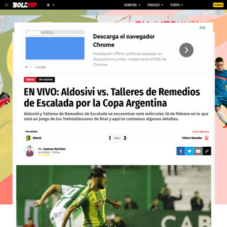 A complete backup of bolavip.com/conmebol/EN-VIVO-Aldosivi-vs.-Talleres-de-Remedios-deEscalada-por-la-Copa-Argentina-F22-2020022