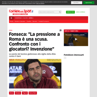 A complete backup of www.corrieredellosport.it/news/calcio/serie-a/roma/2020/02/19-66937095/fonseca_la_pressione_a_roma_e_una_sc