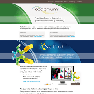 Optibrium - Optibrium creates elegant software solutions for small molecule design, optimisation and data analysis