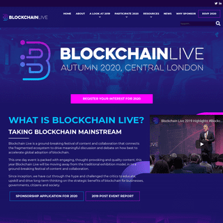 Blockchain Live 2020 - Festival of Content & Collaboration