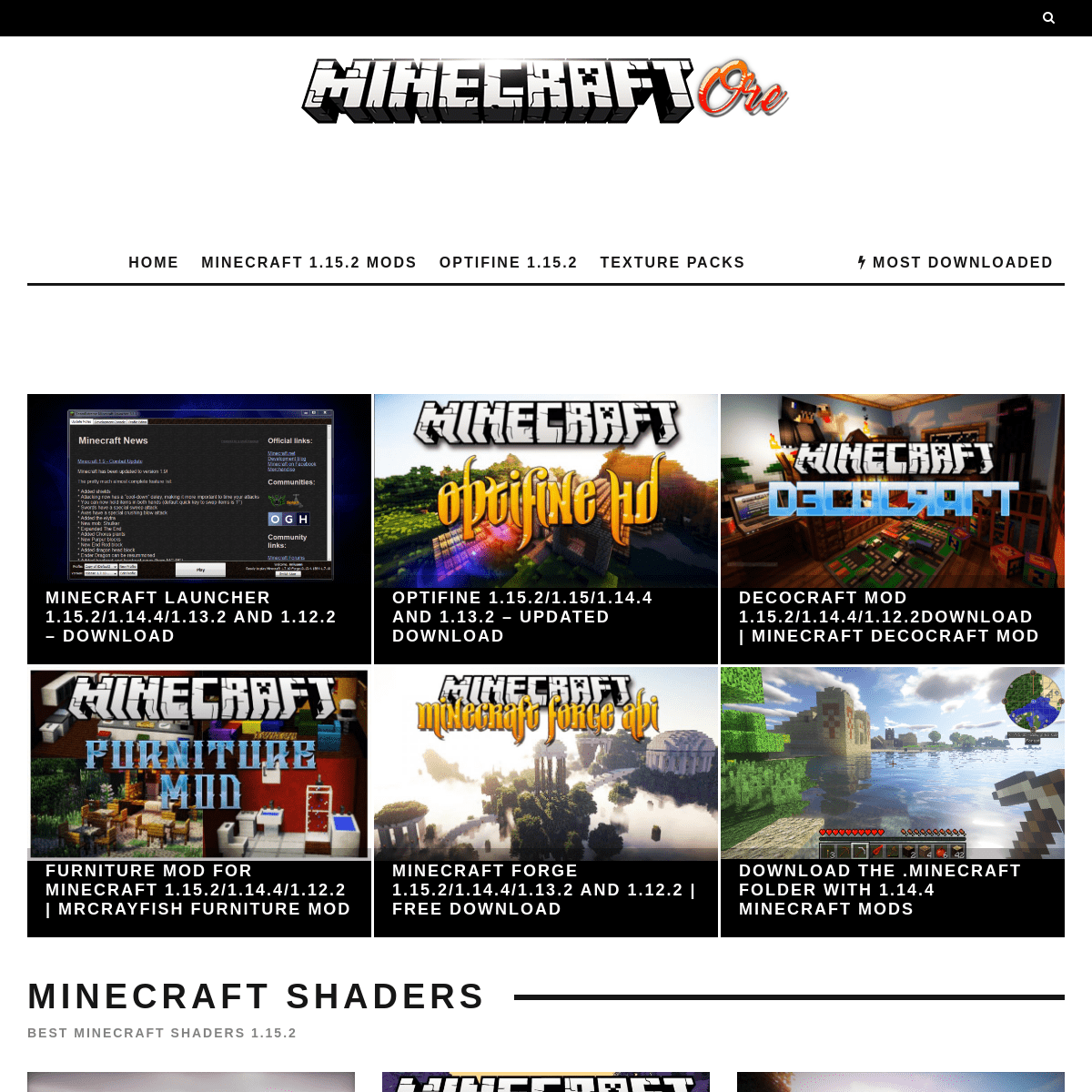 A complete backup of minecraftore.com