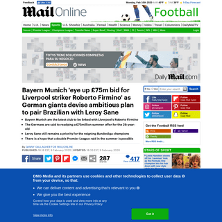 A complete backup of www.dailymail.co.uk/sport/football/article-7985097/Bayern-Munich-eye-75m-bid-Liverpool-striker-Roberto-Firm