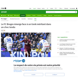 A complete backup of www.rtbf.be/sport/football/belgique/jupilerproleague/detail_le-fc-bruges-emerge-face-a-un-genk-meritant-au-