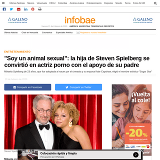 -Soy un animal sexualâ€- la hija de Steven Spielberg se convirtiÃ³ en actriz porno con el apoyo de su padre - Infobae