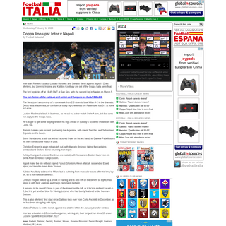 A complete backup of www.football-italia.net/149961/coppa-line-ups-inter-v-napoli