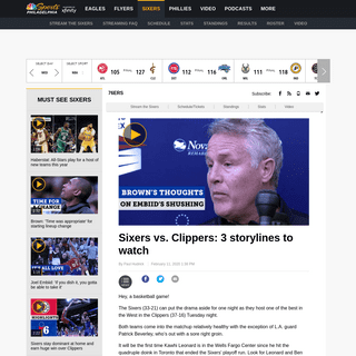 A complete backup of www.nbcsports.com/philadelphia/76ers/sixers-vs-clippers-storylines-watch-joel-embiid-alec-burks-al-horford