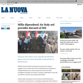 A complete backup of www.lanuovasardegna.it/regione/2020/02/20/news/mille-dipendenti-air-italy-nel-presidio-davanti-al-mit-1.384
