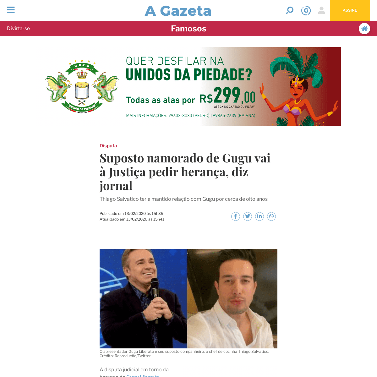 A complete backup of www.agazeta.com.br/entretenimento/famosos/suposto-namorado-de-gugu-vai-a-justica-pedir-heranca-diz-jornal-0