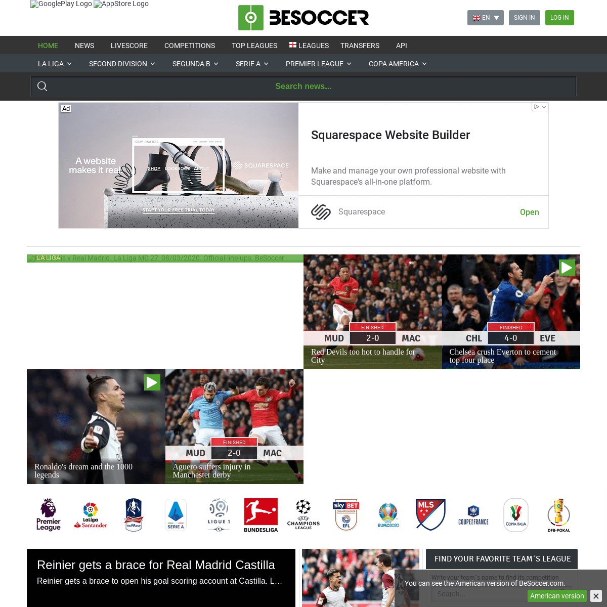 A complete backup of besoccer.com