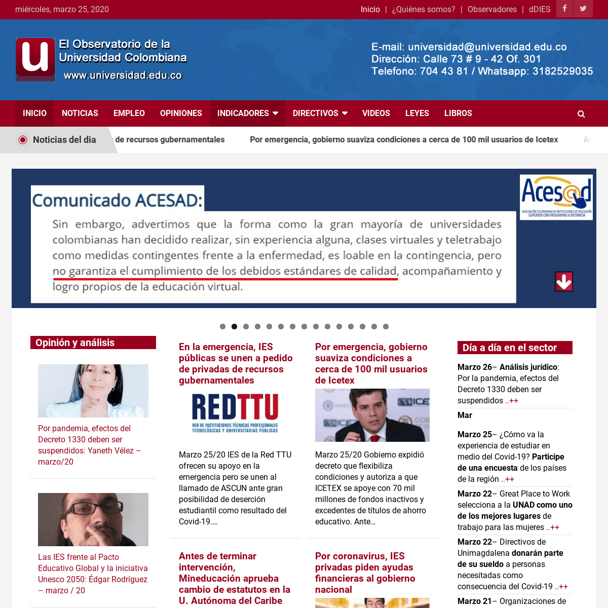 A complete backup of universidad.edu.co