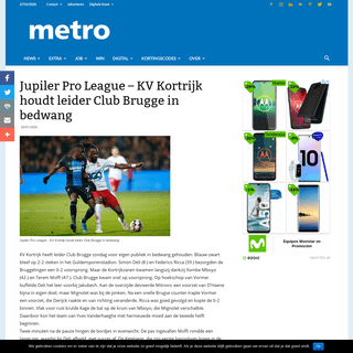 A complete backup of nl.metrotime.be/2020/01/26/news/jupiler-pro-league-kv-kortrijk-houdt-leider-club-brugge-in-bedwang/
