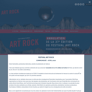 Art Rock 29,30,31 mai 2020 Festival de musique, danse, arts de la rue