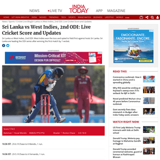 A complete backup of www.indiatoday.in/sports/story/sri-lanka-vs-west-indies-live-score-2nd-odi-match-updates-1650204-2020-02-26