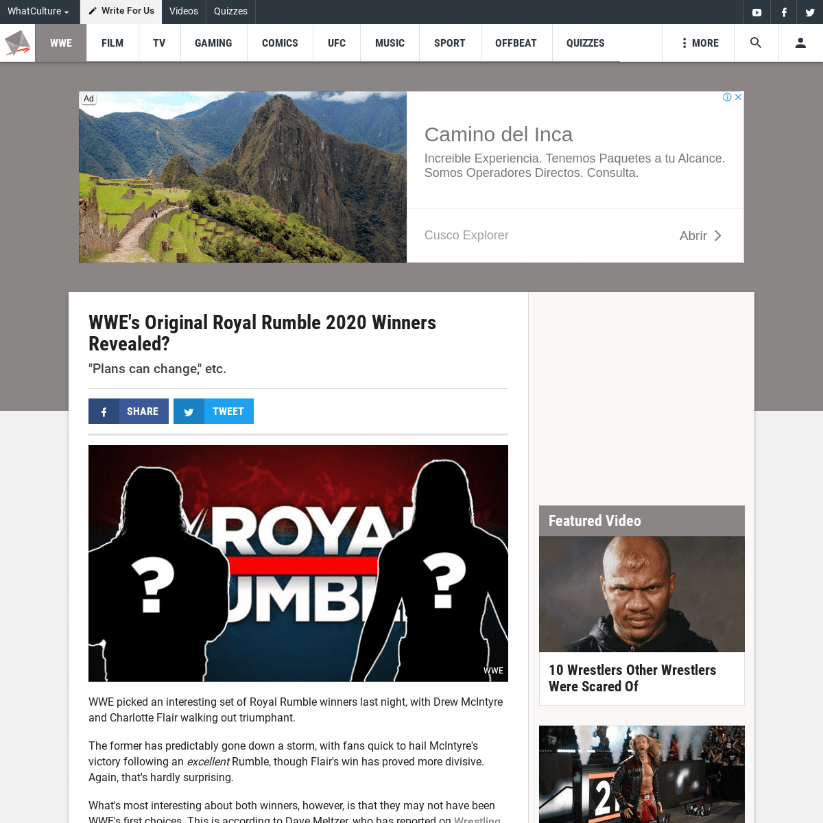 A complete backup of whatculture.com/wwe/wwes-original-royal-rumble-2020-winners-revealed