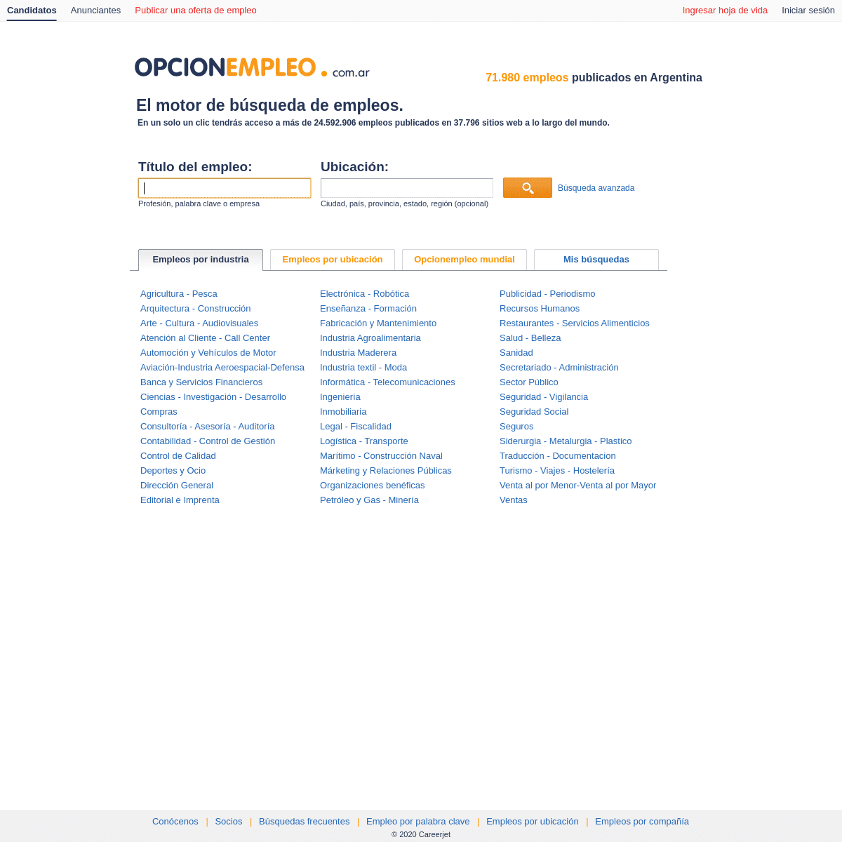 A complete backup of opcionempleo.com.ar