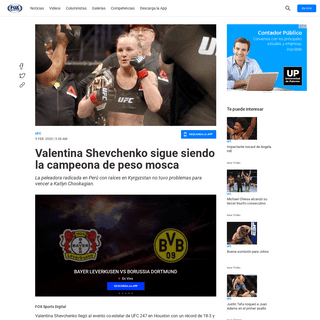 A complete backup of www.foxsports.com.ar/news/443173-valentina-shevchenko-sigue-siendo-la-campeona-de-peso-mosca