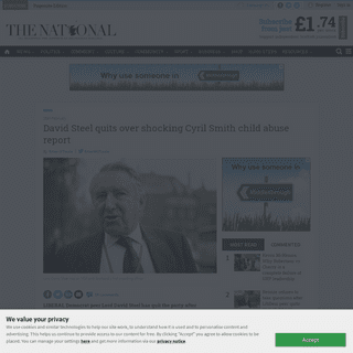 David Steel quits over shocking Cyril Smith child abuse report - The National