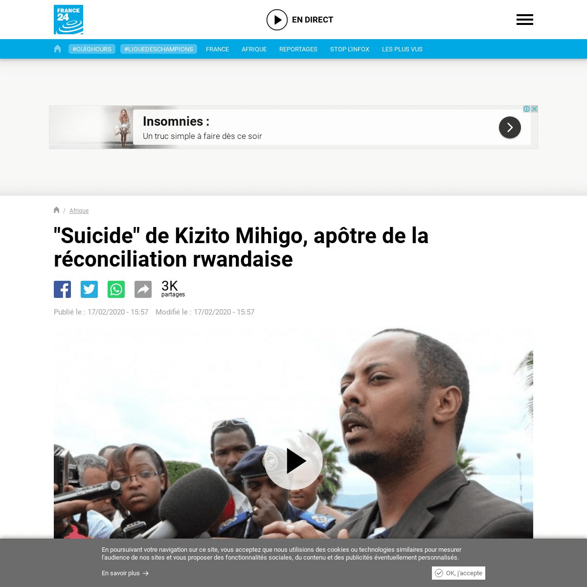 -Suicide- de Kizito Mihigo, apÃ´tre de la rÃ©conciliation rwandaise