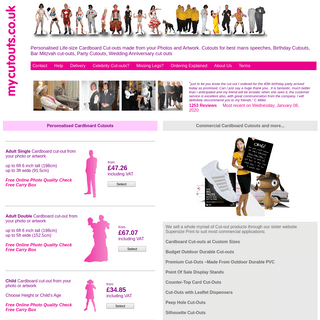 mycutouts.co.uk - Personalised life-size cardboard cut-outs