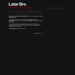 A complete backup of laterbro.com