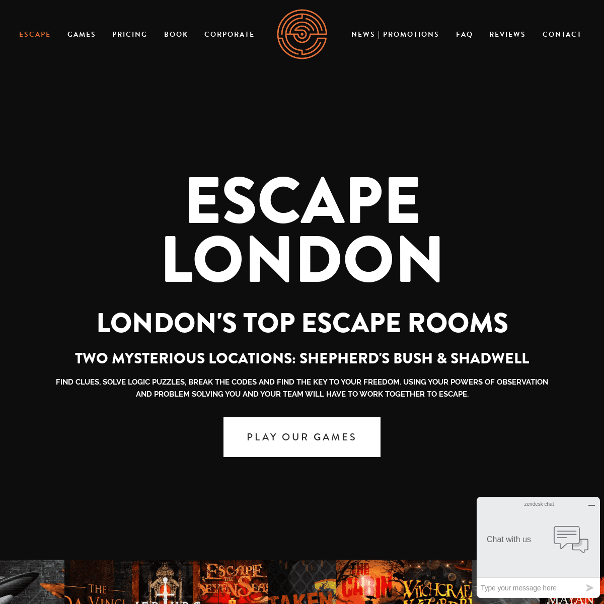 A complete backup of escape-london.co.uk