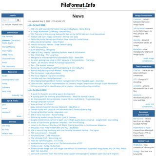 A complete backup of fileformat.info
