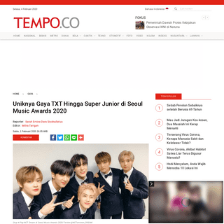 A complete backup of gaya.tempo.co/read/1302310/uniknya-gaya-txt-hingga-super-junior-di-seoul-music-awards-2020