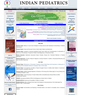 A complete backup of indianpediatrics.net