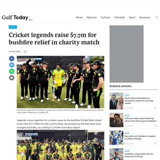 A complete backup of www.gulftoday.ae/sport/2020/02/09/cricket-legends-raise-$7m-for-bushfire-relief-in-charity-match