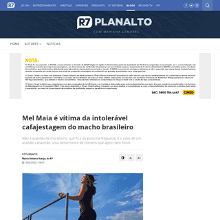A complete backup of noticias.r7.com/prisma/r7-planalto/mel-maia-e-vitima-da-intoleravel-cafajestagem-do-macho-brasileiro-130220