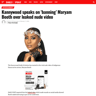 A complete backup of dailypost.ng/2020/02/11/kannywood-speaks-on-banning-maryam-booth-over-leaked-nude-video/