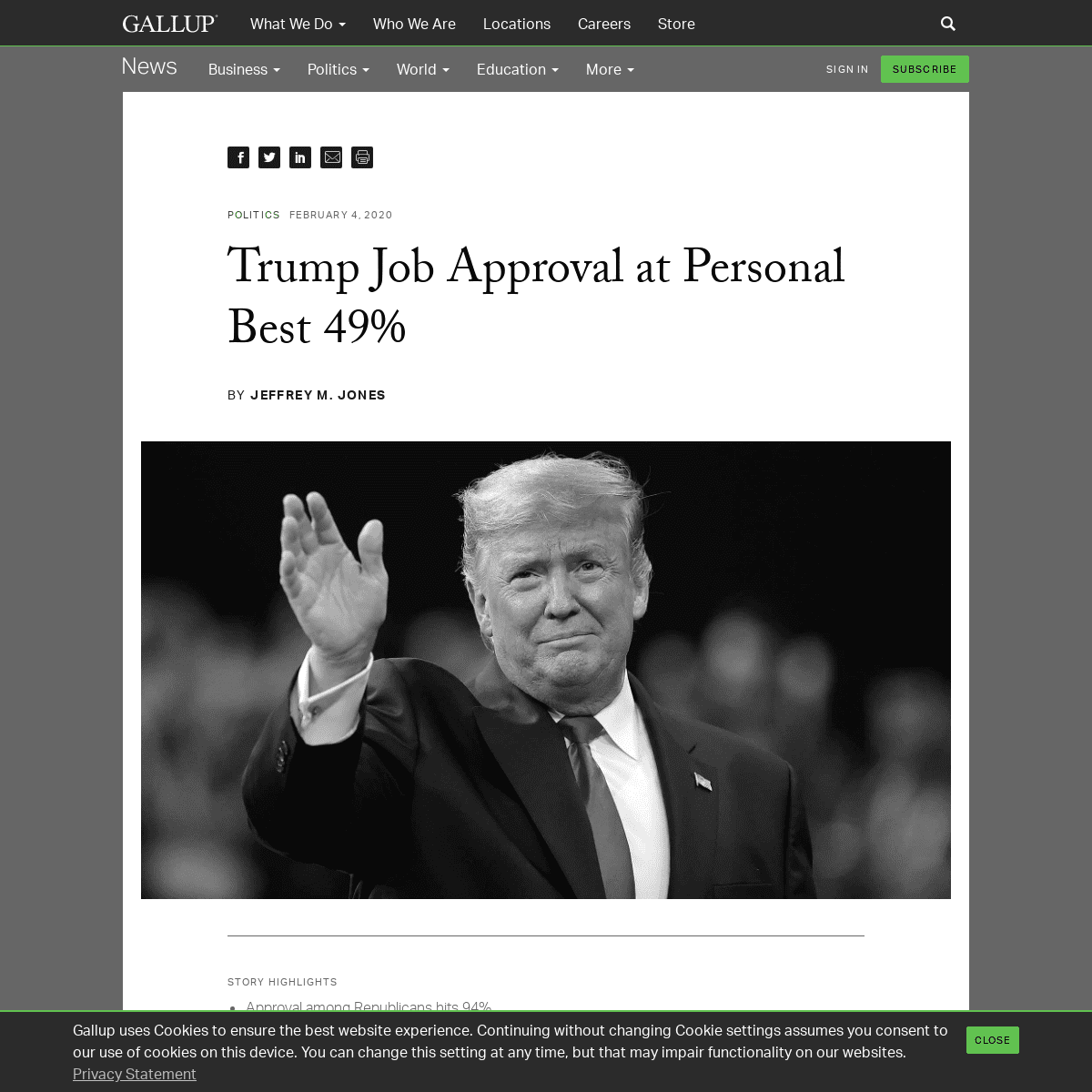 A complete backup of news.gallup.com/poll/284156/trump-job-approval-personal-best.aspx