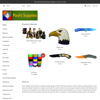 A complete backup of pauls-supplies.myshopify.com