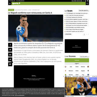 A complete backup of www.sports.fr/football/napoli-confirme-renouveau-serie-a-322899.html