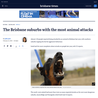 A complete backup of www.brisbanetimes.com.au/national/queensland/the-brisbane-suburbs-with-the-most-animal-attacks-20200212-p54