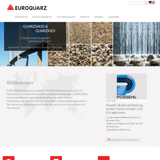 Quarzsand, Quarzkies und Filterkiesprodukte aus Ihrem Quarzwerk - Euroquarz GmbH