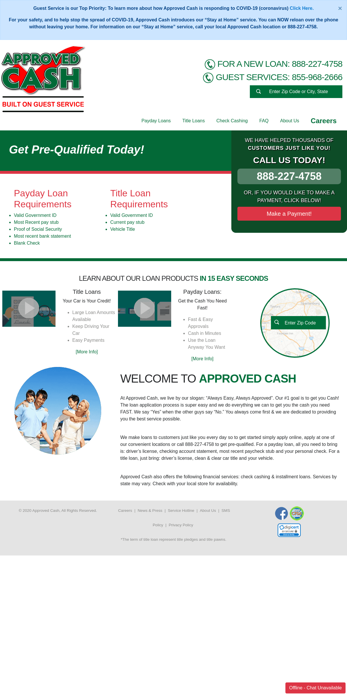 A complete backup of approvedcashadvance.com