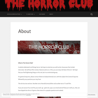 A complete backup of thehorrorclubblog.wordpress.com