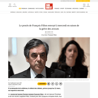 A complete backup of www.sudouest.fr/2020/02/24/le-proces-de-francois-fillon-renvoye-a-mercredi-en-raison-de-la-greve-des-avocat