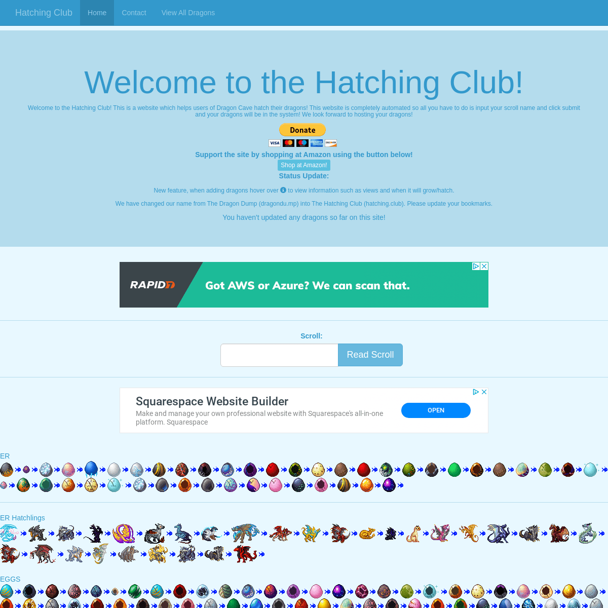 A complete backup of hatching.club