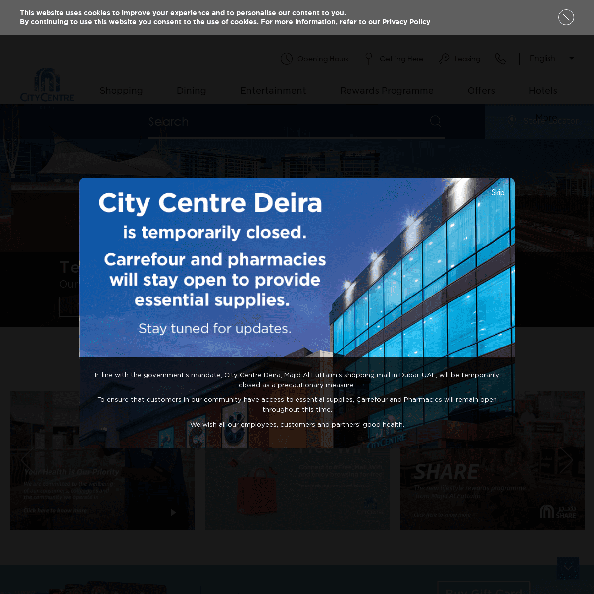 A complete backup of citycentredeira.com