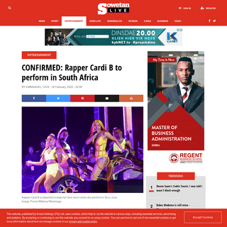 A complete backup of www.sowetanlive.co.za/entertainment/2020-02-20-confirmed-rapper-cardi-b-to-perform-in-south-africa/