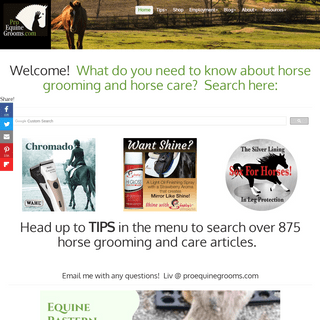 A complete backup of proequinegrooms.com