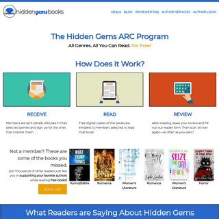 Hidden Gems Books- ARC Reviews and Book Deals - Connecting you with the best deals in eBooks! Join our ARC program for free nove